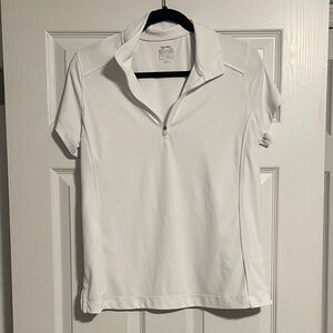 Slazenger Women's White Short Sleeve Zip Polo